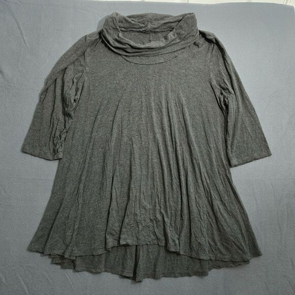 Tahari Tops - Tahari Women XL Tunic Gray 3/4 Sleeve Cowl Neck Top
